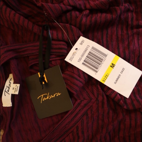 New with tags Off shoulder cut out v-neck takara - Picture 3 of 8